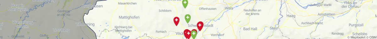 Kartenansicht für Apotheken-Notdienste in der Nähe von Ottnang am Hausruck (Vöcklabruck, Oberösterreich)